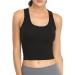 Women's Sports Crop Tank Tops 3-Pack - Racerback Workout Tanks for Running Yoga Gym - Black White Grey - Medium Size - Buy Online on SooperMarket.com