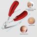 Seniors Thick Toenail Clippers for Ingrown Nails - Surgical Grade Stainless Steel Trimmer Nipper - Red - Buy Online on SooperMarket.com