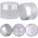 4 Pieces Empty Cosmetic Pots Glass Travel Cosmetics Container Jars with with Plastic Lids for Sample Creams 100g / 100ml Women Creams Make-up Sample Containers Round Silver - Buy Online on SooperMarket.com
