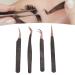 4Pcs Nail Art Tweezers - Stainless Steel Antistatic Tweezers for Eyelash Extensions & Beauty | International Shipping - Buy Online on SooperMarket.com