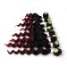 Loose Wave Hair Extensions - 8 Bundle Brazilian Human Hair Ombre Burgundy (8 10 12 14 Inch) - Buy Online on SooperMarket.com