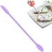 Versatile Silicone Double-End Spatula for Cooking & Cosmetics - Anti-Brewing Stamp Wax Scrap Tool in Violet - Buy Online on SooperMarket.com