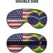 SSIMOO American & Brazilian Flags Soft Sleep Eye Mask - Breathable Eye Patch for Travel & Relaxation | Perfect for Females - Buy Online on SooperMarket.com