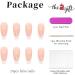 French Tips Press on Nails - Nude & White Acrylic Designs for Women | Stick on Fake Nails for Manicure Decoration - Buy Online on SooperMarket.com