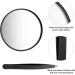 Funtopia 20X/10X Magnifying Mirror and Tweezers Kit with Compact Design - Perfect for Makeup, Eyebrow Tweezing, and Blemish Removal - Includes 2 Suction Cups - Travel-Friendly (3.5 Inch Black) - Buy Online on SooperMarket.com