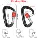 Flintronic Twist Lock Aluminum Carabiner Hook - 12KN Black - Ideal for Hammocks Swings Camping & Fishing - Durable Outdoor Equipment - Buy Online on SooperMarket.com