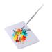 Mixed palette makeup stainless steel mixing tool with spatula for nail pigment cosmetic foundation high -quality rectangular shape as a mirror (83g)