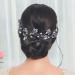 IYOU Bridal Wedding Hair Vine Blue Rhinestone Headband Leaf Pearl Prom Headpiece Accessories for Bride Bridesmaid - Buy Online on SooperMarket.com