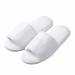 Spa Slipper- 5 Pairs of Velvet Open Toe Slippers with Travel Bags- One Size Fit Most Men and Women for Spa A-white