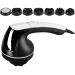 Electrical anti-cellulite massager 7-in-1 with 7 interchangeable heads portable and versatile invigorating and streamlining against cellulite and fat on buttocks and legs