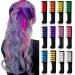 Kalolary 12 Colors Hair Chalk Comb Temporary Hair Dye DIY Paint Non-Toxi Safe Washable Hair Dyeing Comb for Girls Kids Carnival Birthday Halloween Christmas Cosplay Party Valentine's Day