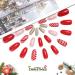 Vatocu Christmas False Nails - Short Red Press On Nails with Snowflake, Elk, and Snowman Designs - 24pcs for Women and Girls - Buy Online on SooperMarket.com