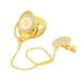 Golden Ultra-Light Silicone Pacifier for 0-6 Months | Soft BPA-Free Baby Pacifier with Clip | Safe & Stylish Infant Soother for 6-18 Months - Buy Online on SooperMarket.com