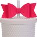 Straw Bow - Bow Cupcake Portable Straw Caps Decoration Cute Big Straw Decorations Bow s for Shakven Hot Pink - Buy Online on SooperMarket.com