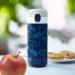 MONBENTO Insulated Bottle MB Pop Ginkgo - 360ml - Leakproof - Hot/Cold 12 Hours - Blue - BPA Free - Small Water Bottle for Kids/Adults - Buy Online on SooperMarket.com