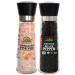 Himalayan Chef Pink Salt and Pepper Grinder Set of 2 - Adjustable Ceramic Himalayan Salt Grinder & Pepper Grinder - Tall Glass Salt and Pepper Shakers - Pepper Mill & Salt Mill, Large (5351AX2) Tall Grinder Set