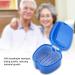 Denture Box for Artificial Teeth | Storage Box with Filter Sieve - Dark Blue | Ideal for Denture Care & Dental Devices - Buy Online on SooperMarket.com