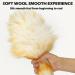 Lambswool Duster with Wooden Handle 21 Inch Anti-Static Duster Flexible Dusters for Cleaning Ceiling Fans Computer Screens Bookshelves Duster Lambswool Duster Dusters 54cm - Buy Online on SooperMarket.com