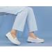 MaxMuxun Women's Non Slip Leather Nursing Shoes - Comfortable Slip-on Loafers for Restaurant Work - Blue, Size 5.5 - Buy Online on SooperMarket.com