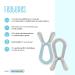 ZoLi Bunny Baby Molar Teether for Gum Relief | Mist Blue + Ash Grey (Pack of 2) | BPA-Free Teething Toy - Buy Online on SooperMarket.com