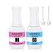 2 in 1 Dip Powder Base Top Coat with Activator Dip Powder Liquids Set for Dipping Powder Starter Kit Dry Fast Easy to Apply and No UV LED Needed (2x15ml) Liquid set