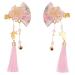 FRCOLOR 2Pcs Japanese Tassel Kimono Flower Hairpins - Traditional Duckbill Hair Barrettes for Women & Girls - Buy Online on SooperMarket.com