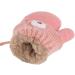 Kids Toddlers Knitted Gloves Mittens with String | Fleece Lined Winter Warm Mittens for Boys Girls | Age 0-3 | Orange - Buy Online on SooperMarket.com