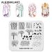 Nail Art Stamping Plate - Nature Branch & Woodland Animals | DIY Nail Polish Tool NA017 - Buy Online on SooperMarket.com