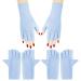 Arqumi UV Gloves for Gel Nails 2 Pairs anti UV Gloves for Gel Nail Light Lamp Dryer Nail Art Fingerless UV Protection Gloves for Gel Manicures Cyan