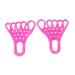 Gralara toe straightener hammer toe straightener toe spacer toe separator for bent toes during yoga PINK
