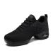 Jazz Shoes Women Lace Up Dance Sneakers Women Split Sole Air Cushion Modern Dance Shoes Platform 37 EU Black1