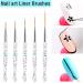 WACURRENTHYD 5Pcs Nail Art Liner Brushes Set - Thin Nail Gel Polish Painting Brushes for Precise Nail Art Designs (7/9/11/15/18mm) - Buy Online on SooperMarket.com