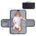 Gloppie Baby wrap documents for on the go compact changing pad XXL waterproof winding mat for babies and toddlers diaper pad for on the way babies winding diaper table black