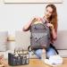 Lekebaby Diaper Backpack - Multifunctional Gray Baby Diaper Bag with Organizer & Changing Pad - Large Capacity Travel Bag for Parents - Buy Online on SooperMarket.com