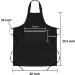 Zihuatailor Waterproof Aprons for Men and Women - Set of 2 Black Aprons with Pockets for Cooking, Dishwashing, and Dog Grooming - Buy Online on SooperMarket.com