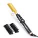 Ten-Tatent Hot Comb Hair Straightener Electric Straightening Comb Double Sided Portable Ceramic Beard Straightener Brush Anti-Scald Press Comb Ceramic Double-sided