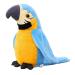 Moonlove Cute talking parrot toy record Interactive Plush toy repeat speaking parrot waving wings Funny plush bird toy for kids children Christmas Birthday Gift Blue