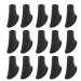 Socobeta Walking Stick Tips Rubber 9mm Pole Tips 18x8x3 Universal 15PCS Pole Tip Protectors Walking Stick Feet Cover Nonslip Pad Alpenstocks Accessory