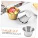 Zerodeko 4pcs Stainless Steel Dipping Sauce Cup Soup Sushi Dipping Bowls Sauce Seasoning Plate Stainless Steel Sauce Dish Gravy Bowl Stainless Steel Portion Cup Desert Round Soy Sauce Bowl - Buy Online on SooperMarket.com