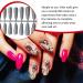 Dajidafu 24 Pieces False Nails Full Cover T-shaped Extra Long Press on Coffin Style Nail Tips DIY Supplies for Home Salon silver - Buy Online on SooperMarket.com