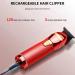 Hair Clippers USB Rechargeable Electric Beard Trimmer Barbers Hair Grooming Kit Red Metal Beard Trimmer - Buy Online on SooperMarket.com