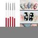Buy Dekaim Nail Art Pens Set - 5pcs Red & White Silicone Dotting Tools for Perfect Manicure | International Shipping - Buy Online on SooperMarket.com
