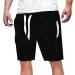 Alalaso Men's Summer Cargo Shorts - Straight Solid Design with Drawstring Waist, Pockets for Camping, Travel, Fishing - Black, Size Medium - Buy Online on SooperMarket.com