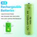 Rechargeable AA Batteries 1500mAh - High Capacity NIMH 1.2V - 8 Pack Pre-Charged for Solar Lights & Household Devices - Buy Online on SooperMarket.com