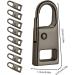 Fovolat Zipper Replacement Pull | Detachable Metal Zipper Pulls for Quick Replacement | Sturdy Removable Zipper Pulls Tab Zipper Handle Fixer for Easy Zipper Repair Black Copper - Buy Online on SooperMarket.com