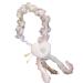 Oralgo's heart-shaped collarbone chain ornament colored fluffy threads choker necklace loop collarbone chain accessories for girls plush