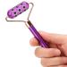 18 Germanium Stones Face Massage Roller Manual Facial Skin Care Massage Tool for Fine Lines and Wrinkles Relief Practical Portable Skin Massage Roller for Face Eyes Neck(Purple)