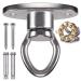 SELEWARE Heavy Duty Bearing Swing Hanger, 360 Rotate Swing Swivel Hook with Screws for Wooden and Expansion Bolts for Concrete, Indoor Outdoor Hammock Porch Chair Tire Swing Set
