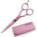 Professional Pink Hair Scissors Hairdressing Scissors for All Hair Cutting 5.5 inch (14 cm) - Pink Presentation Case - Buy Online on SooperMarket.com