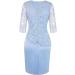 Womens Plus Size Floral Lace Sheath Dress - Knee Length Work Casual Party Cocktail Dress (Blue, Size L) - Buy Online on SooperMarket.com
